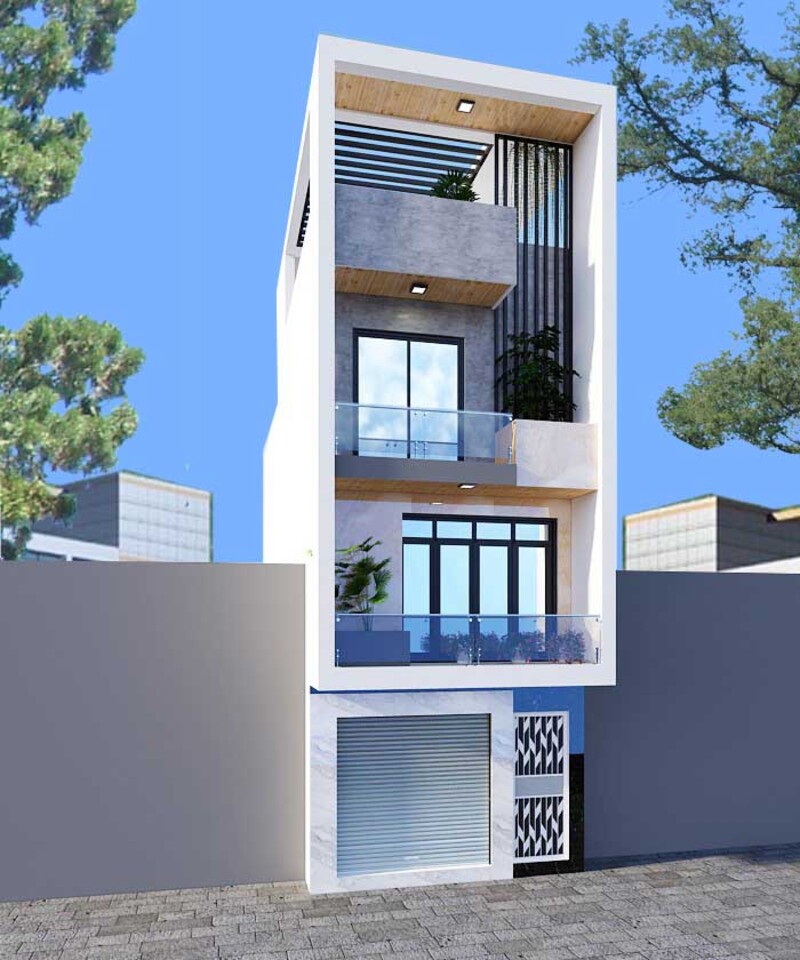 Mẫu thiết kế nhà phố 3 tầng 1 tum tối ưu công năng sử dụng