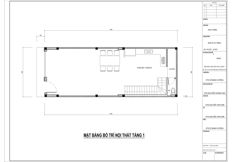 Mặt bằng công năng tầng 1