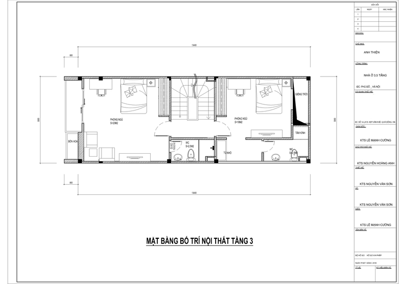 Mặt bằng công năng tầng 3
