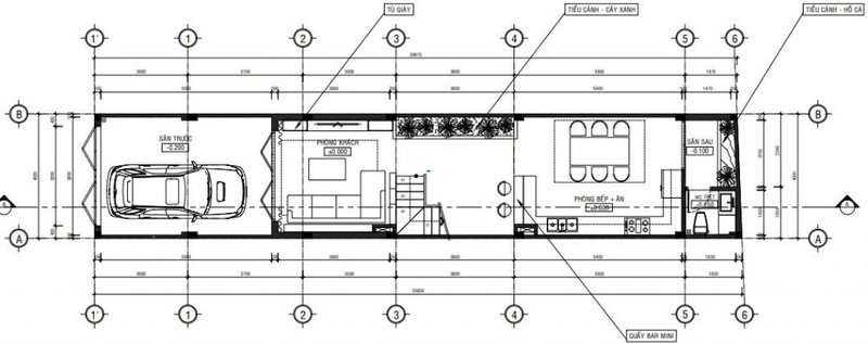 Mặt bằng công năng tầng 1