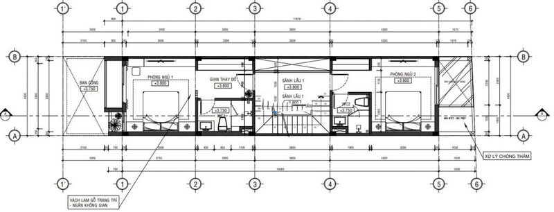 Mặt bằng công năng tầng 2