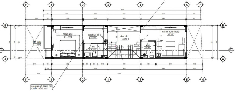 Mặt bằng công năng tầng 3