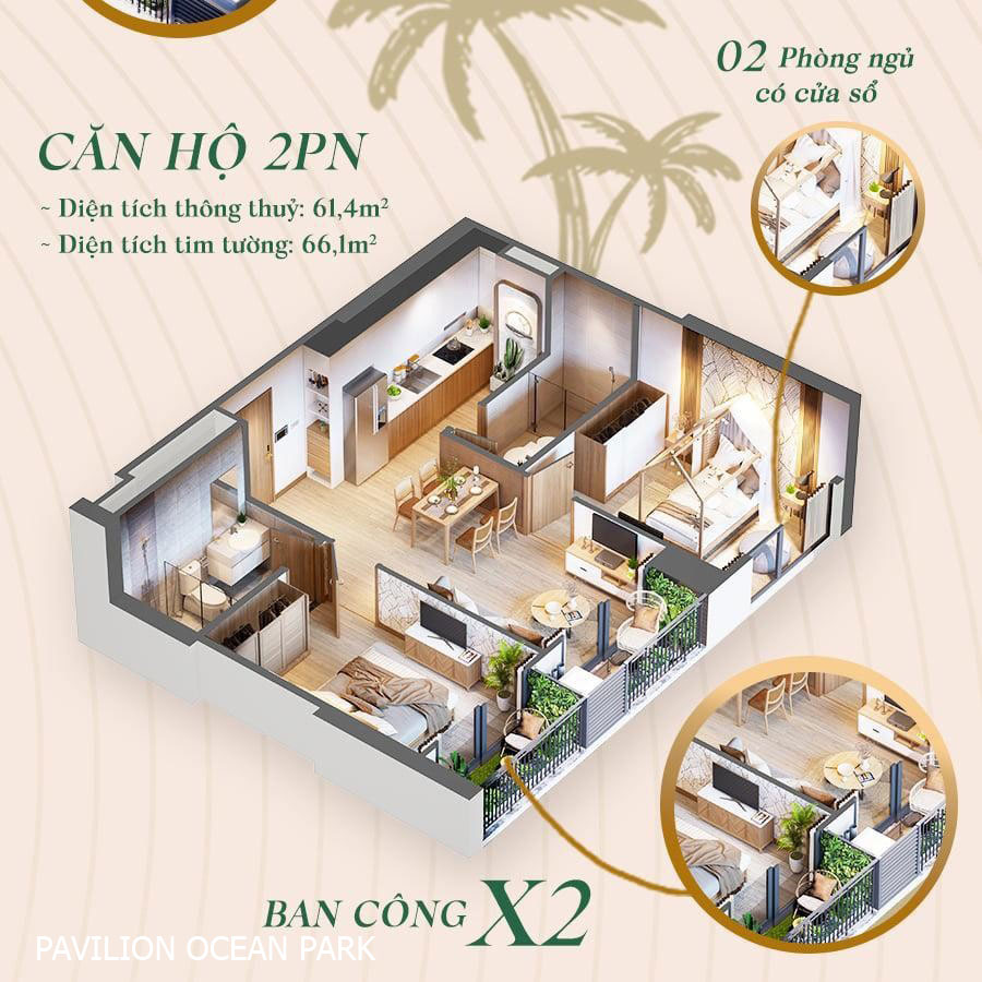 CĂN HỘ 2PN GIÁ CHỈ TỪ 5.5TR