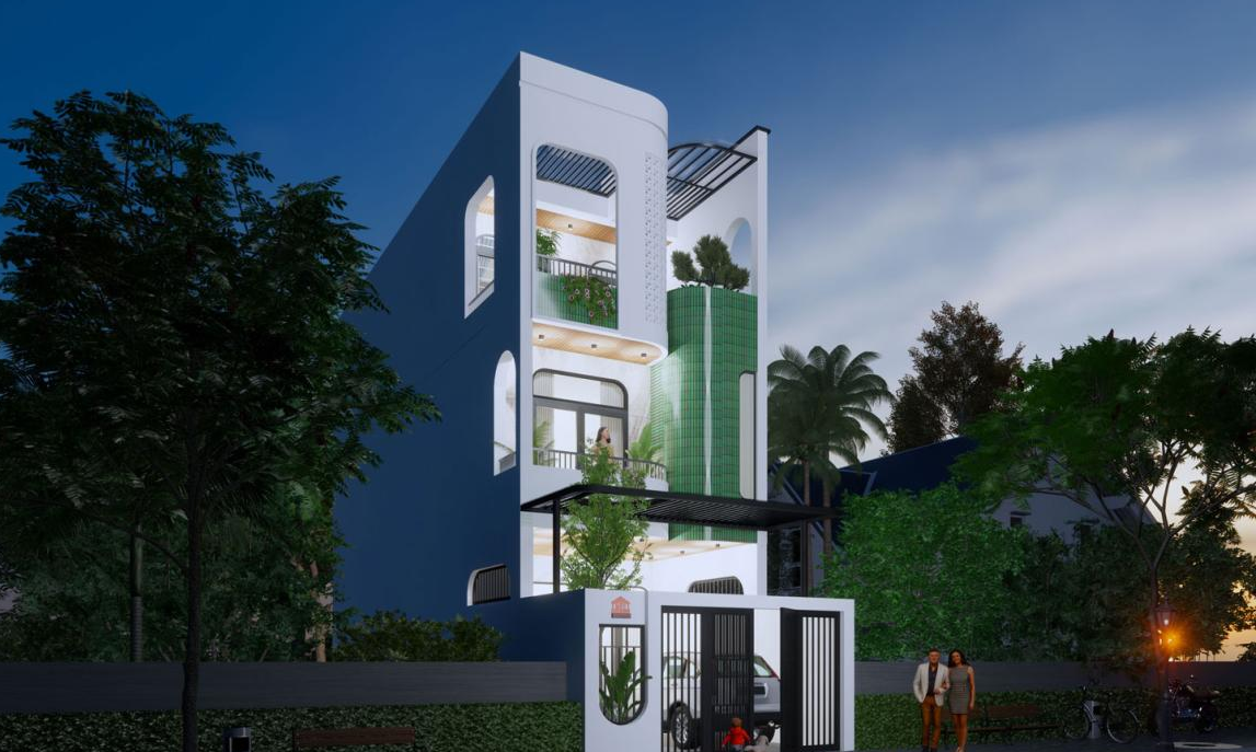Dự án xây dựng nhà trọn gói với diện tích 90m2 3 tầng